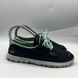Skechers Shoes Womens 7 Navy On The Go Slip On Casual Walking Athleisure